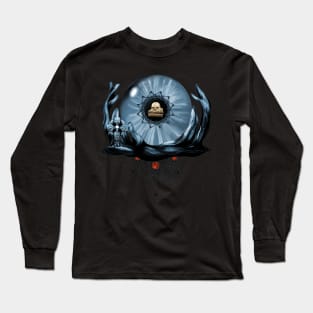 Awesome dark eye with skulls Long Sleeve T-Shirt